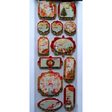 Наклейки-ярлычки объемные на 2-стороннем скотче